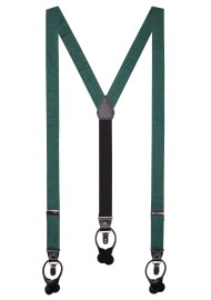 Mens Linen Suspenders in Emerald