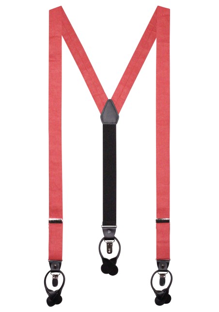 Cedar Rose Linen Suspenders for Men