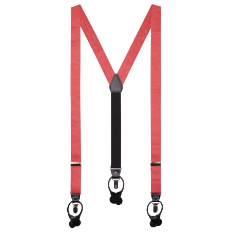 Cedar Rose Linen Suspenders for Men