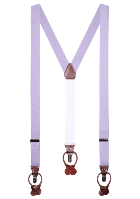 Wedding Linen Suspenders in Iris