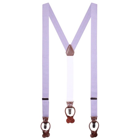 Wedding Linen Suspenders in Iris