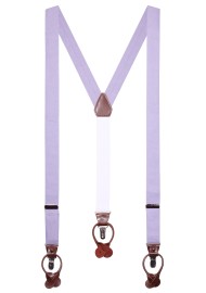 Wedding Linen Suspenders in Iris