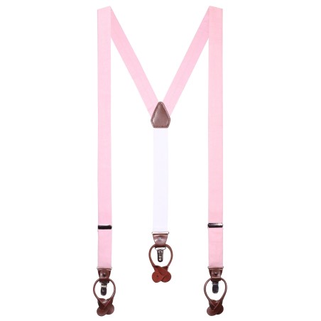 Wedding Linen Suspenders in Blush