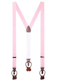 Wedding Linen Suspenders in Blush