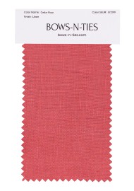 100% Linen Fabric Swatch in Cedar Rose