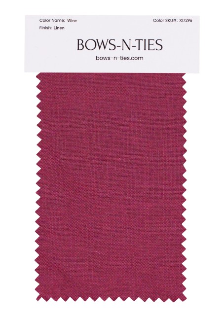 100% Linen Fabric Swatch in Wine