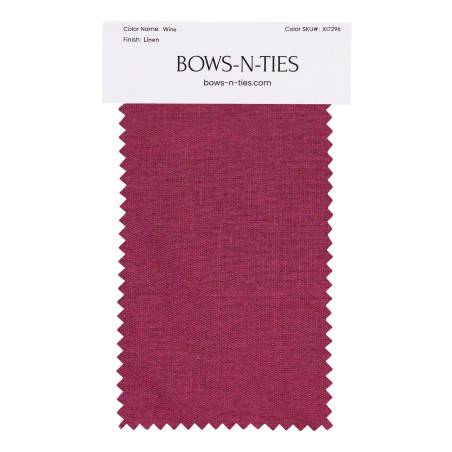 100% Linen Fabric Swatch in Wine
