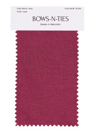 100% Linen Fabric Swatch in Wine
