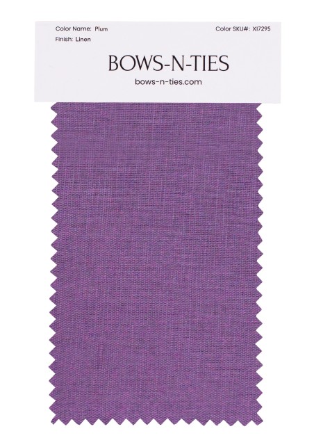 100% Linen Fabric Swatch in Plum
