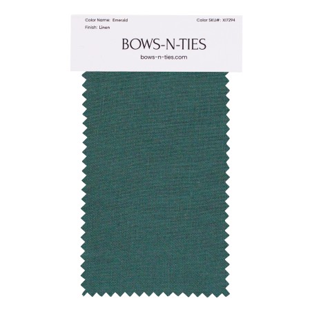 100% Linen Fabric Swatch in Emerald