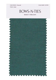 100% Linen Fabric Swatch in Emerald