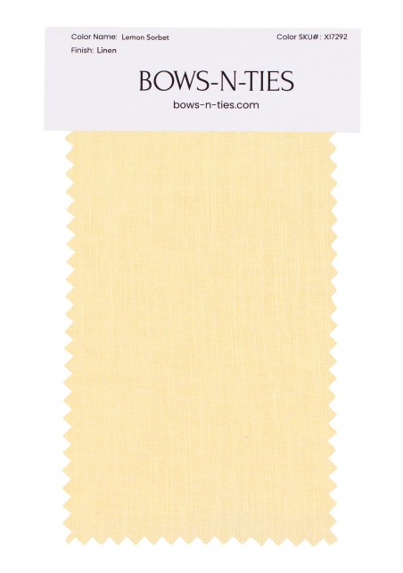 100% Linen Fabric Swatch in Lemon Sorbet