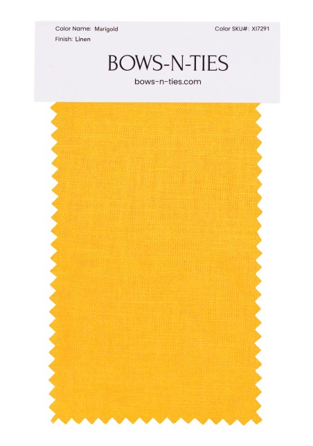 100% Linen Fabric Swatch in Marigold