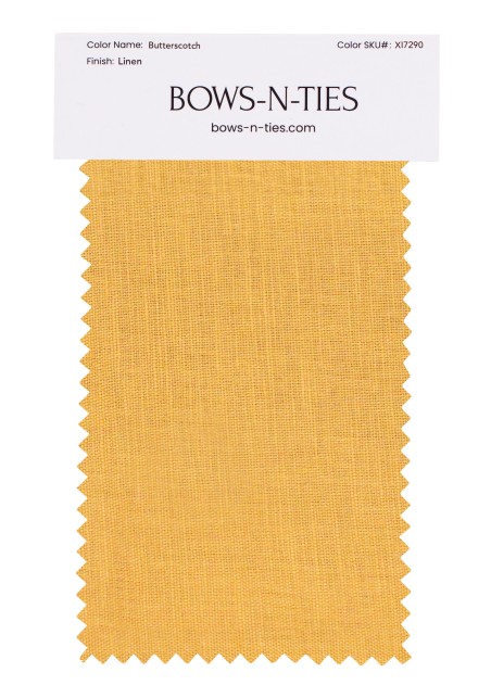 100% Linen Fabric Swatch in Butterscotch