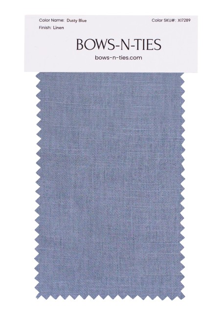 100% Linen Fabric Swatch in Dusty Blue