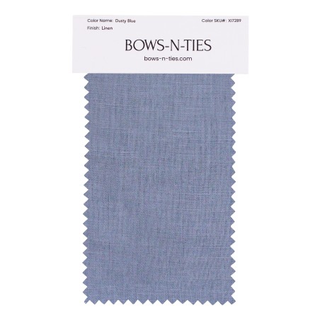 100% Linen Fabric Swatch in Dusty Blue