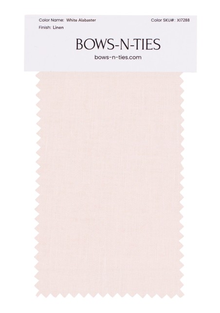 White Alabaster Swatch in 100% Linen