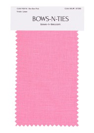 100% Linen Fabric Swatch in Bon Bon Pink