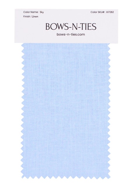 100% Linen Fabric Swatch in Sky