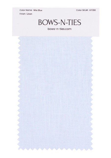 100% Linen Fabric Swatch in Mist Blue