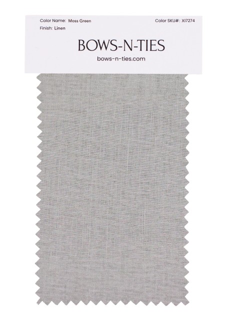 100% Linen Fabric Swatch in Moss Green