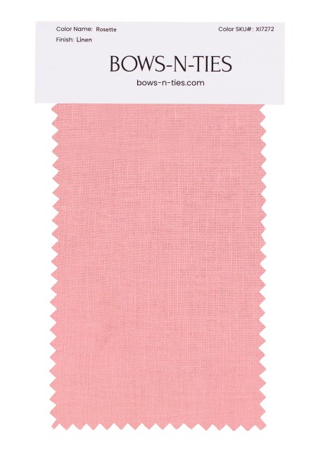 100% Linen Fabric Swatch in Rosette Pink