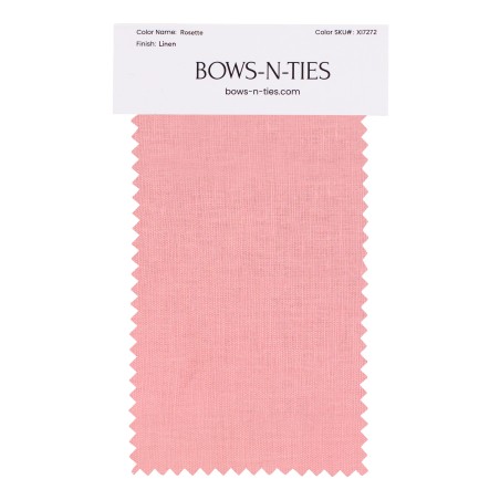 100% Linen Fabric Swatch in Rosette Pink