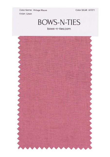 100% Linen Fabric Swatch in Vintage Mauve