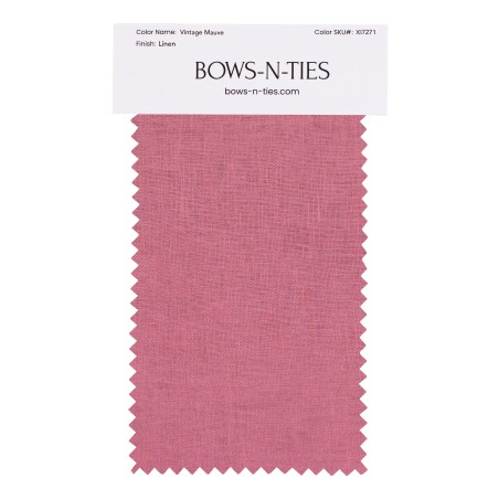 100% Linen Fabric Swatch in Vintage Mauve