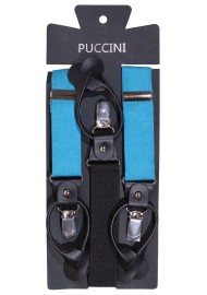 Wedding Linen Suspenders in Teal