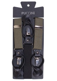 Wedding Linen Suspenders in Martini Olive
