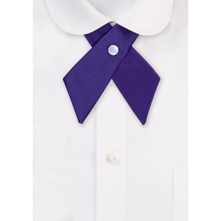 Purple Storm Cross Tie | Solid Satin Cross Tie in Purple Storm