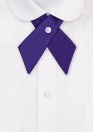 Purple Storm Cross Tie | Solid Satin Cross Tie in Purple Storm