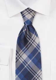 Midnight Tartan Plaid Tie in Silk