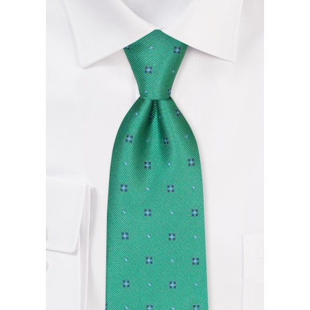 Kelly Green Tie in XL | Extra Long Tie in Kelly Green Color
