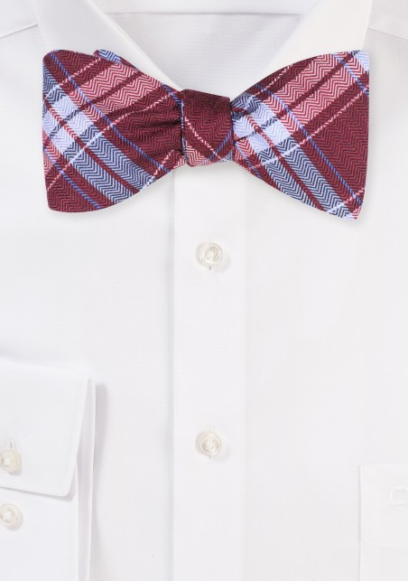Tartan Check Silk Bow Tie | Tartan Bow Tie in Silk and Freestyle style