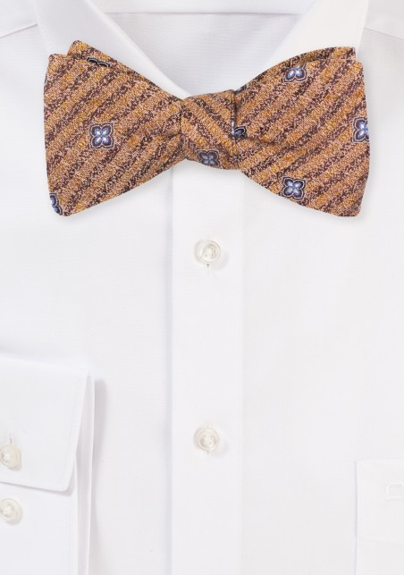 Marigold Bowtie in Self-Tie Style | Selftie Bow Tie in Pure Silk