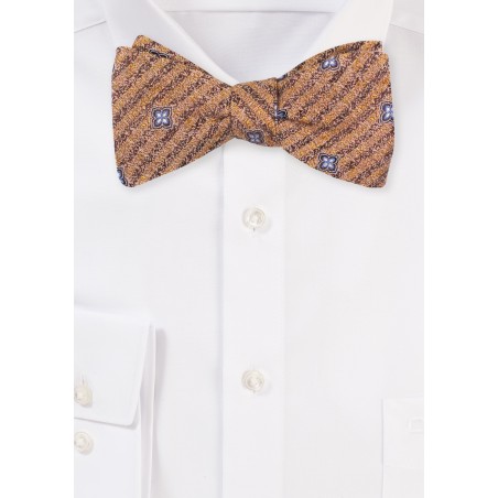 Marigold Bowtie in Self-Tie Style | Selftie Bow Tie in Pure Silk