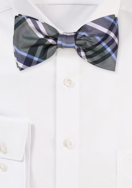 Tartan Bow Tie in Dark Forest Green