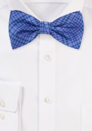 Blue Tartan Bow Tie | Mens Bow Tie in Blue Tartan Check