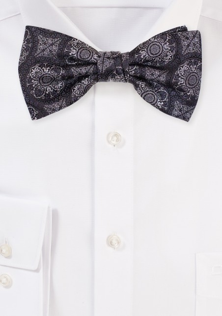 Mens Bow tie with Medallions