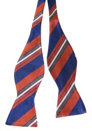 Navy, Cinnamon, and Willow Green Bow Tie in Self Tie Style