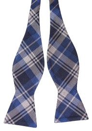 Midnight Tartan Bow Tie in Silk | Self Tie Bow Tie with Tartan Plaid