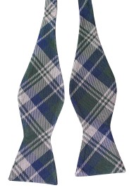 Self Tie Tartan Bowtie in Navy and Forest