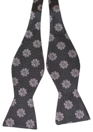 Moss Color Bow Tie | Moss Green Floral Bow Tie in Pure Silk and Self Tie Style