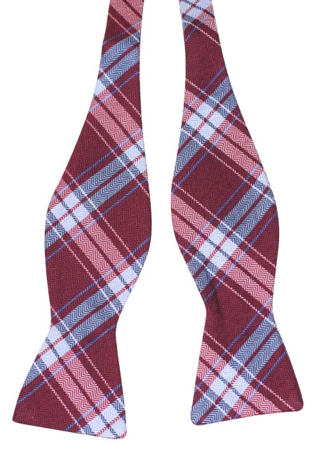 Tartan Check Silk Bow Tie | Tartan Bow Tie in Silk and Freestyle style