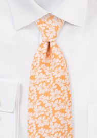 Hawaiian Floral Tie in Orange