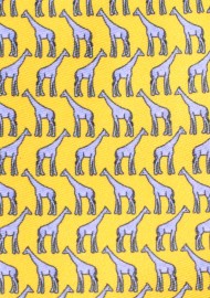 Giraffe Print Necktie | Golden Yellow Necktie with Giraffes