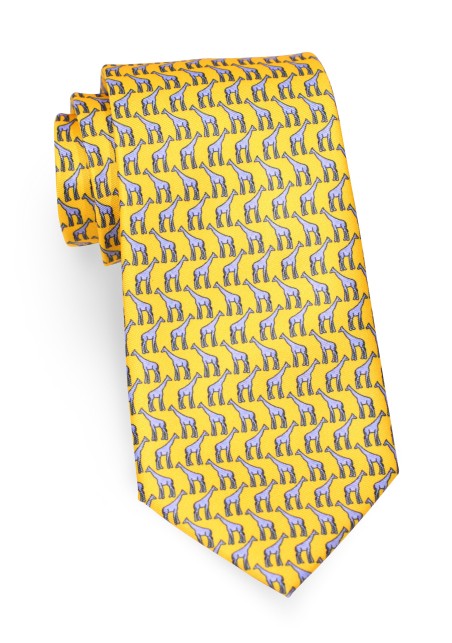 XL Giraffe Print Tie | Safari Print Mens Tie in XXL
