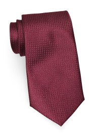 Wine Red Micro Checkered Tie